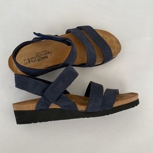 Naot 'Kayla' Sandal Navy Nubuck Leather size 6